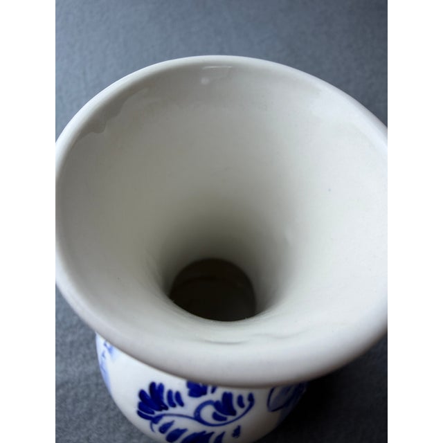 Vintage Hand-Painted Delft Blue Bud Vase, Windmill Motif, Pattern 528 For Sale - Image 13 of 18