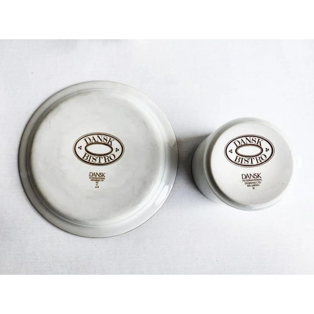 Vintage Dansk Bistro Christianshavn Brown Cups, Saucers, Rimmed Bowls, 19 Pieces For Sale - Image 10 of 11