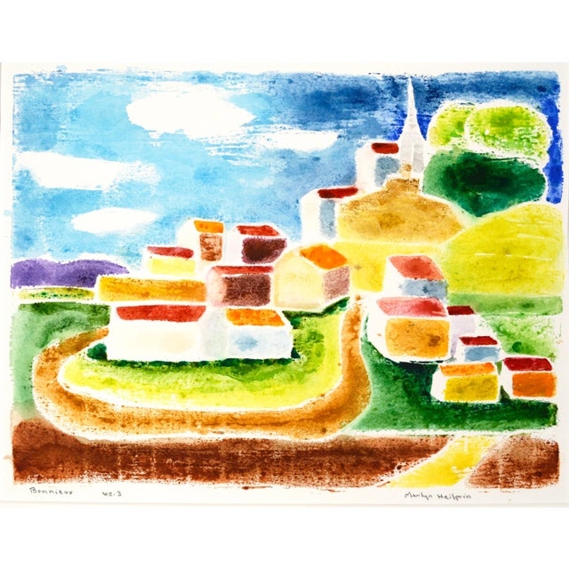 American Bonnieux Village Luberon France by Marilyn H Heilprin For Sale - Image 3 of 8