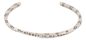 Always In My Heart Silver Cuff Bracelet