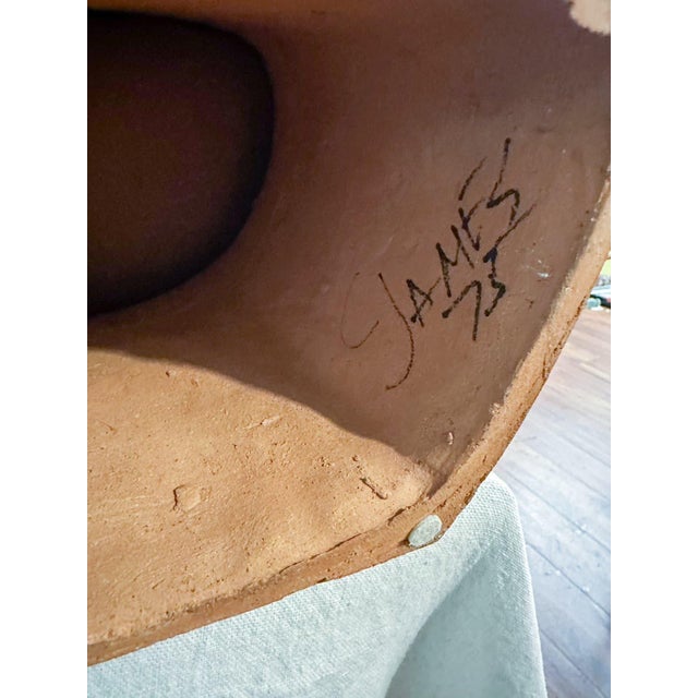 Clayton James Large Clay Head Vessel For Sale - Image 9 of 10