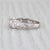 2010s 0.25ctw Diamond Wedding Ring 14k White Gold Floral Stackable Anniversary Band, Size 6.5 For Sale - Image 5 of 8