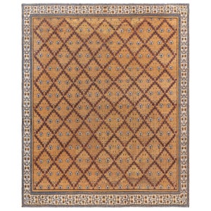 Doris Leslie Blau Early 20th Century Indian Botanic Handmade Wool Rug