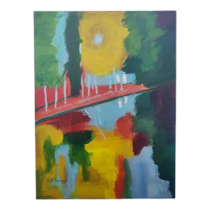 "Talisman Tribute" Original Impressionist Acrylic Painting by Linda McDonough