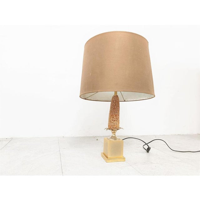Vintage French Corn Table Lamp, 1970s For Sale - Image 4 of 8