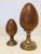 Sarreid Ltd. Pair of Wood and Brass Finial Sculptures by Sarreid LTD For Sale - Image 4 of 4