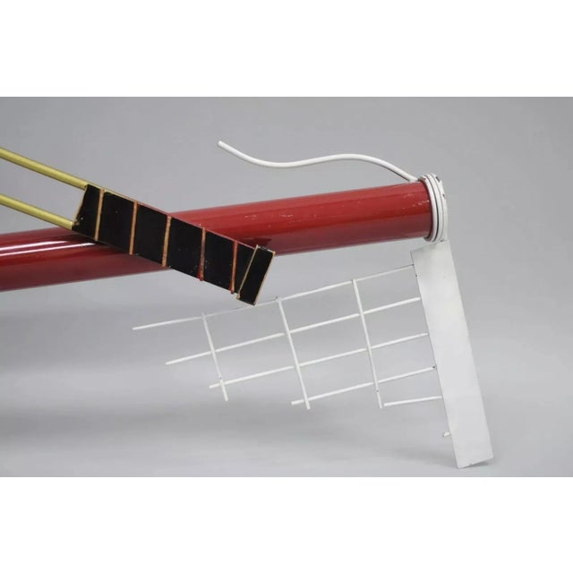 Curtis Jere Modern Pop Art 1988 Red Metal Tennis Racquet and Ball Wall Sculpture For Sale In Philadelphia - Image 6 of 10