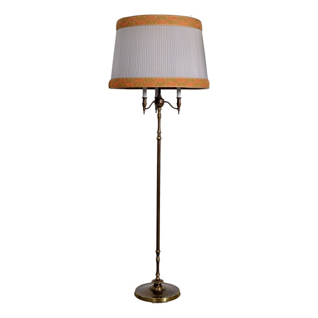 Floor Lamp with Four Lights and Three Arms and Double Switch, 1950s For Sale