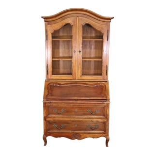 Italian-Made Walnut French Louis XV Style Secretary Desk For Macys For Sale