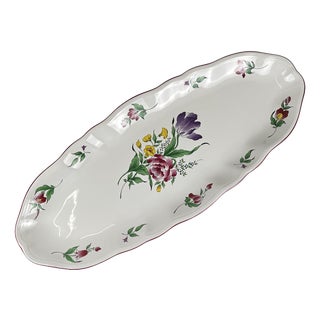Large Fish Platter Réverbère Model by Kg Lunéville, 1980s For Sale
