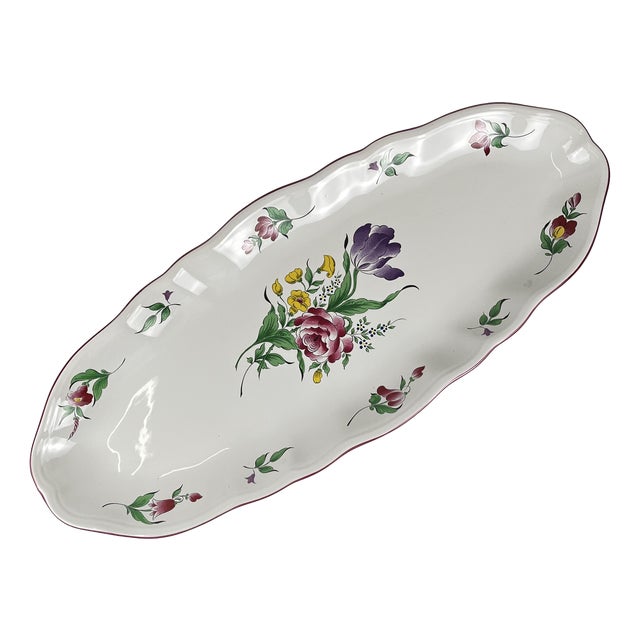 Large Fish Platter Réverbère Model by Kg Lunéville, 1980s For Sale