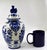 Delft Delft Blue & White Lidded Ginger Jar Urn With Lion Finial From Holland For Sale - Image 4 of 10