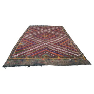 Traditional Turkish Kilim Rug ,Vintage Anatolian Turkish Kelim 295 X 197 Cm, 1930s For Sale