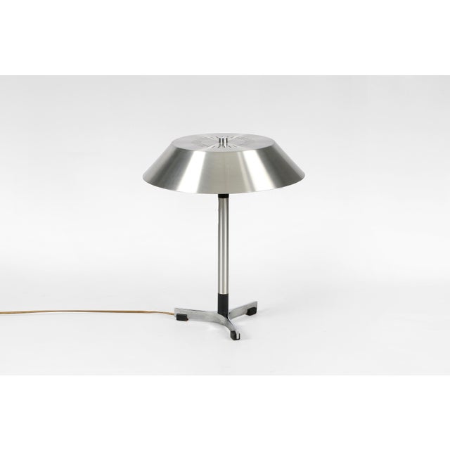 Vintage President Aluminum Table Lamp by Jo Hammerborg for Fog & Mørup, 1960s For Sale - Image 5 of 5