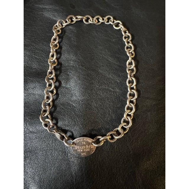 1990s Vintage Tiffany Staring Silver Necklace For Sale - Image 5 of 7