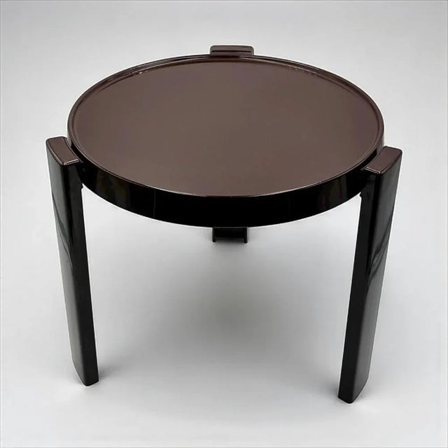 Plastic Italian Space Age Side Table in Brown Plastic, 1970s For Sale - Image 7 of 11