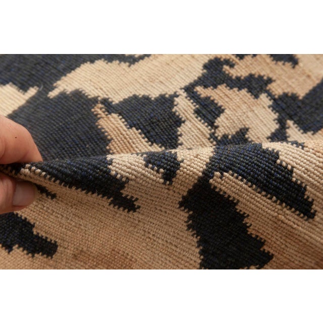 Contemporary floral bessarabian design handmade wool rug by Doris Leslie Blau. Size : 6'10" × 7'1" (208 × 215 cm). This...