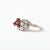 Antique Belle Époque Ruby and Diamond Clover "Toi Et Moi" Ring, Size 7.5 For Sale - Image 4 of 6