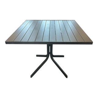 Crate & Barrel Lanai 35" Square Fliptop Outdoor Dining Table For Sale