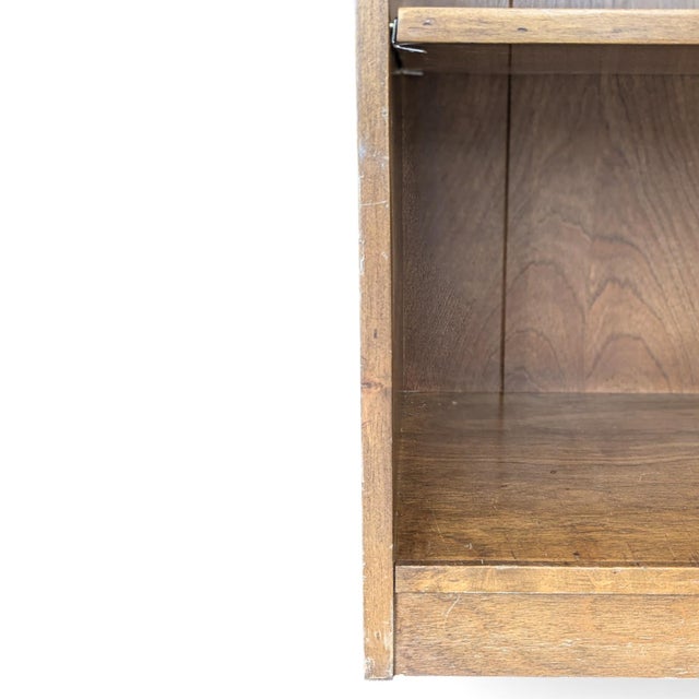 1970s Japanese Veneered-Plywood Bookcase With Adjustable Shelves and Dividers For Sale - Image 9 of 18