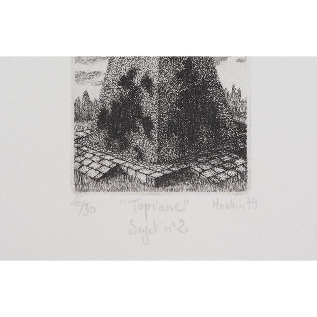 Francois HOUTIN The bush, 1979 Original etching Signed in pencil Numbered out of / 30 copies On vellum 24.5 x 16.5 cm...