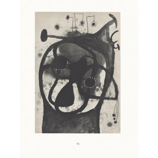 1967 Joan Miró Lithograph 25, "Tête De Femme" (Woman's Head) For Sale