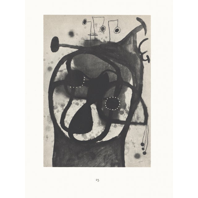 1967 Joan Miró Lithograph 25, "Tête De Femme" (Woman's Head) For Sale