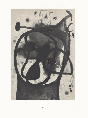 1967 Joan Miró Lithograph 25, "Tête De Femme" (Woman's Head)