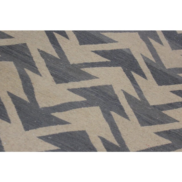 Hand Knotted Borderless Modern Design Kilim - 8'3" X 10'10" For Sale - Image 4 of 5