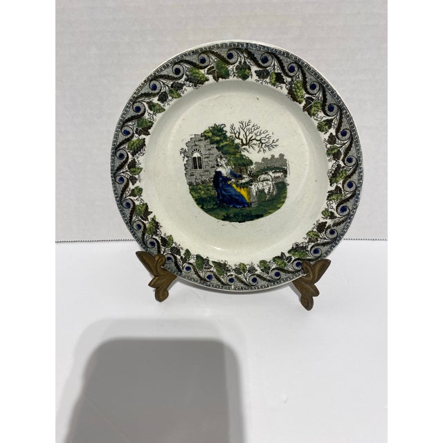 Set of 4 Antique French Creil Et Montereau Attributed Small Plates For Sale - Image 11 of 11