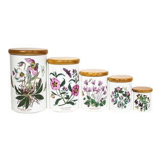 Vintage Portmeirion Botanic Garden Canister Set - Set of 5 For Sale