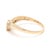 Modern Dainty Emerald & Diamond Ring, 14k Yellow Gold, Ring Size 7.25, Engagement For Sale - Image 3 of 6