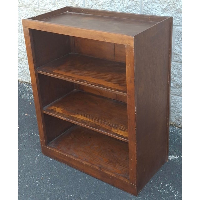 Mid 20th Century Stained Pine Low Bookcase For Sale In Washington DC - Image 6 of 8