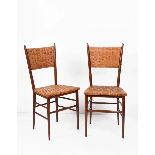 Set of Mid-Century Italian Beech Wood Chairs by Sanguineti, 1950s For Sale - Image 3 of 18