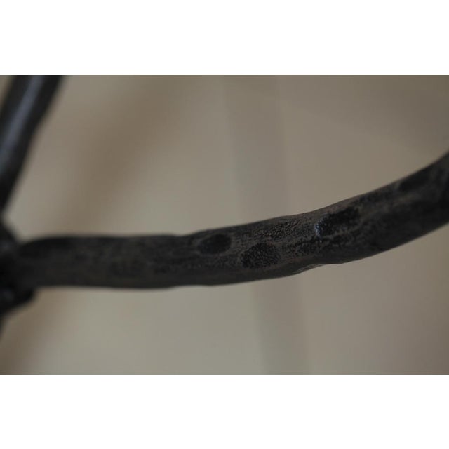 Vintage Hand-Wrought Iron Sculptural Candelabra, Pair For Sale - Image 13 of 18