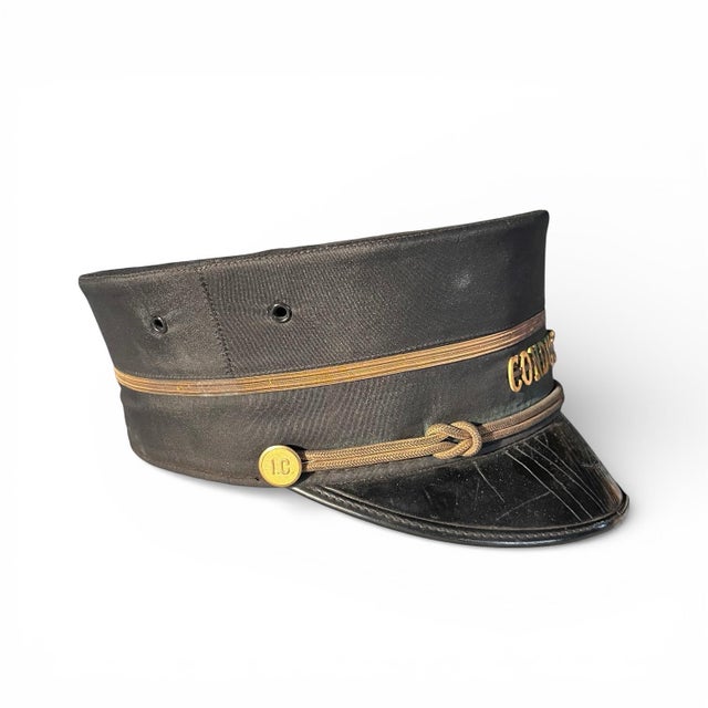 Late 19th Century Antique Marshall Fields Train Conductor Cap For Sale - Image 5 of 9