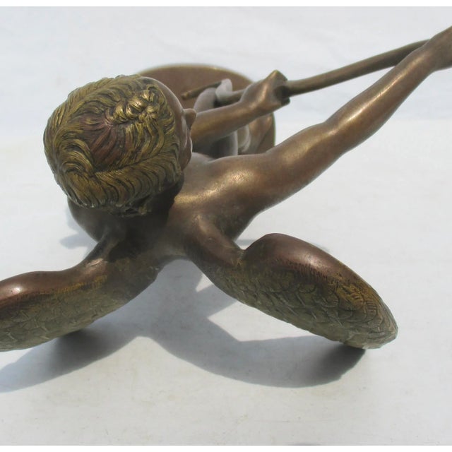 Mid 19th Century Grand Tour Eros Stringing His Bow Figurine Credited to Lysippos 4th Century For Sale - Image 10 of 11