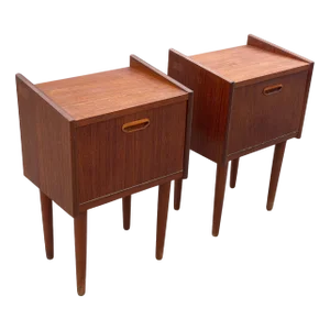 Mid-Century Modern Danish Teak Nightstands, 1958, Set of 2