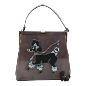 1950s Garay Jeweled Poodle Novelty Leather Handbag