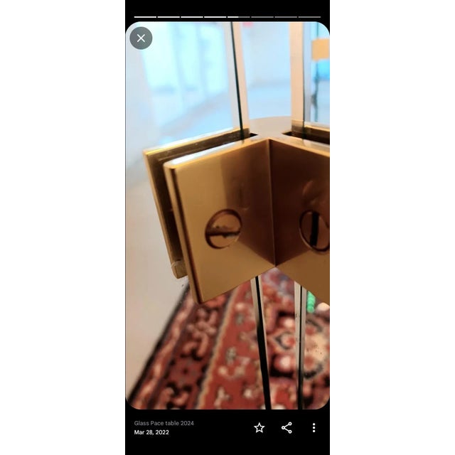 Glass Glass Double V-Base Dining/Conference Table, by Leon Rosen for Pace For Sale - Image 7 of 12