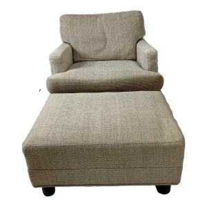 Mid Century Modern Lounge Chair With Ottoman Selig Needs Recovered