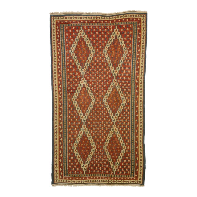 Vintage Persian Kilim Rug - 06'06 X 11'09 For Sale