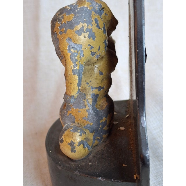 Metal Antique Judd Co Cast Iron Japanese Spaniel Dog Doorstop 1267 Begging Pup 1920s For Sale - Image 7 of 17
