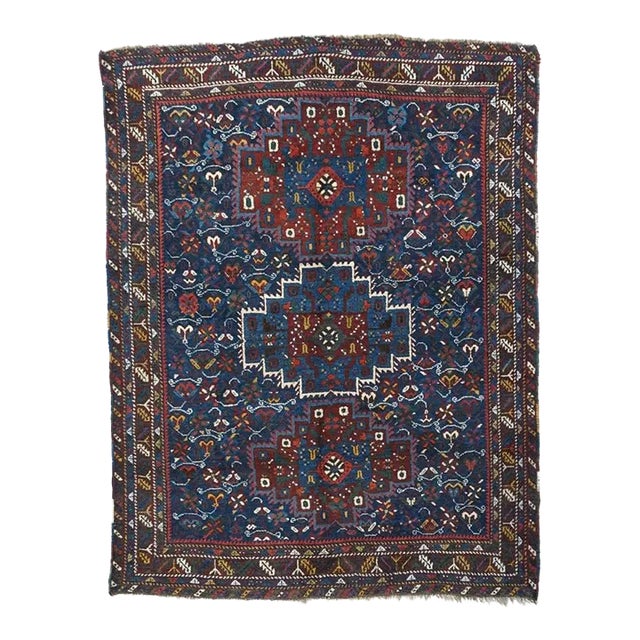 Antique Quashkai Shiraz Rug 5'5'' x 7'1'' For Sale