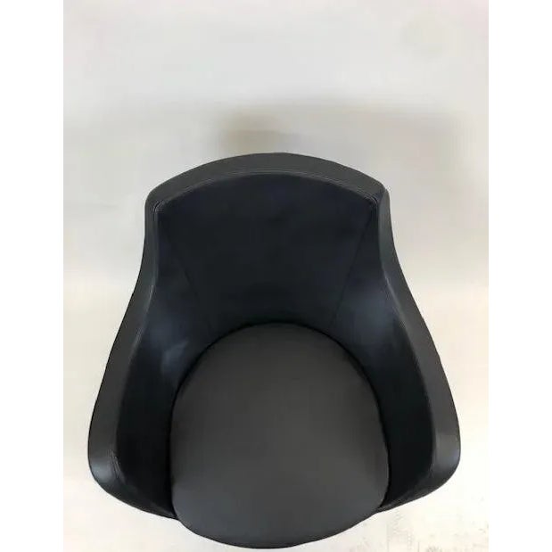 Italian Chair, Steel Frame with Flame-Retardant Polyurethane Foam-Filled. Premium Vinyl Upholstery Fabric Black, Steel...