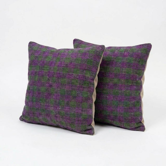 This beautiful 16'' X 16'' pillow cover set was made from authentic Turkish Kilim pieces. Bright colors of wool adorn the...