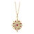 Syna Yellow Gold Taara Pendant with Rubies and Diamonds For Sale