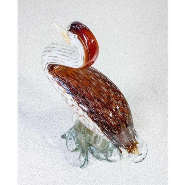 Murano Blown Glass Duck Sculpture For Sale - Image 5 of 8
