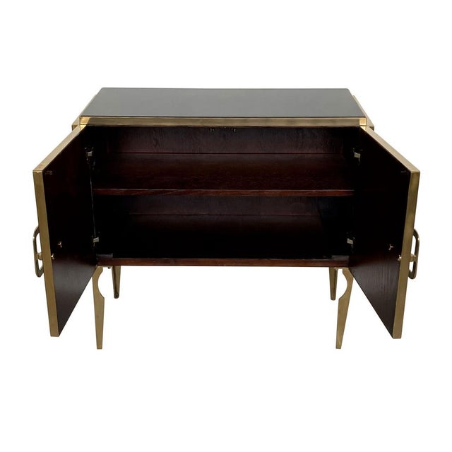 1980s Vintage Black Two-Door Sideboard, 1980s For Sale - Image 5 of 6