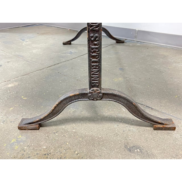 19th Century 19th Century French Cast Iron Bistro Table, L. Buchon St. Etienne Foundry For Sale - Image 5 of 11